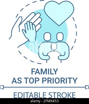 Family as top priority concept icon Stock Vector