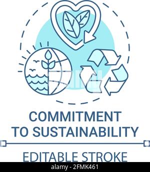 Commitment to sustainability concept icon Stock Vector