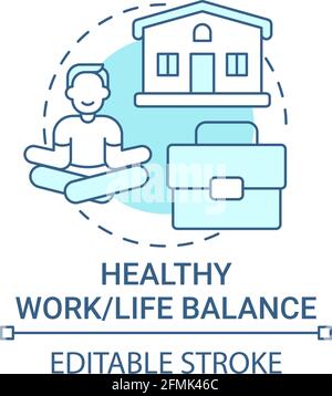 Healthy work-life balance concept icon Stock Vector