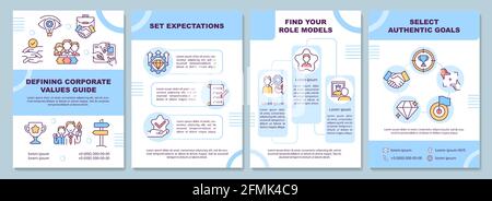 Corporate core values brochure template Stock Vector Image & Art - Alamy