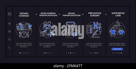 Genetic diseases health care onboarding vector template Stock Vector