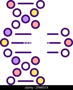 Genetic engineering RGB color icon Stock Vector