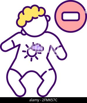 Phenylketonuria RGB color icon Stock Vector