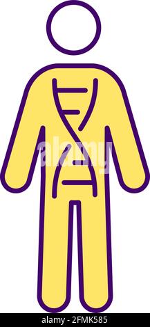 Genetic inheritance RGB color icon Stock Vector