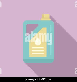 Chemical fertilizer canister icon, flat style Stock Vector