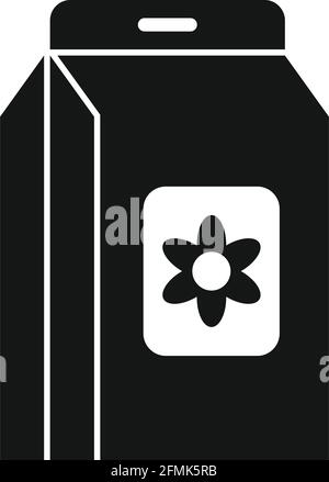 Flower compost icon, simple style Stock Vector