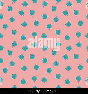 Lotus flower vector seamless pattern for wallpaper, textile , surface, fashion , background,tile, stationary, home decor, furnishing etc. Stock Vector