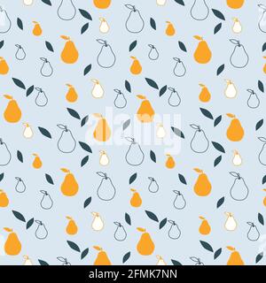 Pears vector seamless pattern for wallpaper, textile , surface, fashion , background,tile, stationary, home decor, furnishing etc. Stock Vector