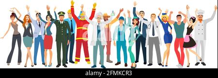 International Labor Day. Laborer characters isolated vector illustration. Stock Vector