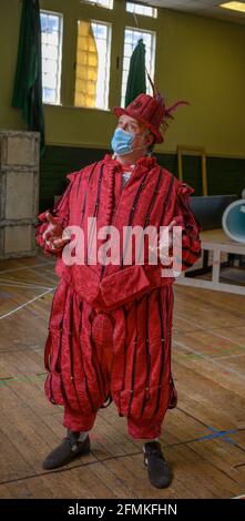 Alford House, London, UK. 10 May 2021. Rehearsals take place in central London for Grange Park Opera Surrey production of Verdi’s comic opera Falstaff with Bryn Terfel in rehearsal. The opera starts on 10 June at Grange Park in Surrey and is sold out. Credit: Malcolm Park/Alamy Live News. Stock Photo