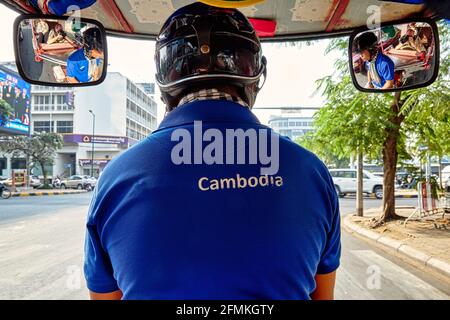 A tuc tuc (auto rickshaw) in Phnom Penh Cambodia Stock Photo