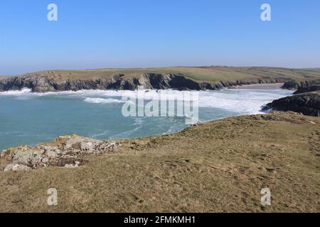 Polly Joke cove and beach, Cornwall UK Stock Photo