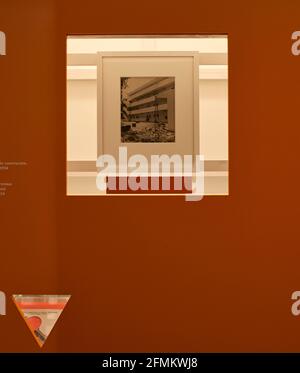 Exhibition interior. Beyond Bauhaus  Modernism in Britain 1933-66, London, United Kingdom. Architect: Pezo von Ellrichshausen , 2019. Stock Photo