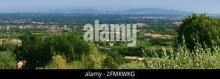 Panoramic view of Volterra suburbs. Tuscany. Italy. Stock Photo