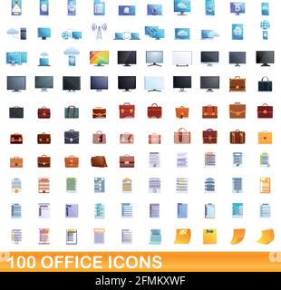 100 fashion icons set, cartoon style Stock Vector Image & Art - Alamy