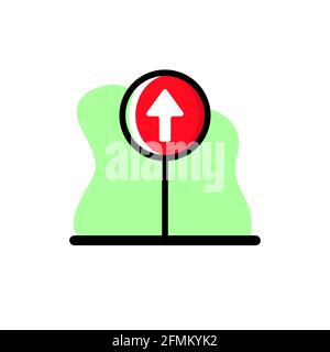 Go Straight Vector Illustration Conceptual Design Icon eps10 Stock Vector