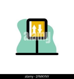 Two Ways Conceptual Vector Illustration Design Icon eps10 Stock Vector