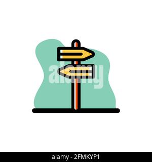 Arrow Street Sign Conceptual Vector Illustrattion Design Icon eps10 Stock Vector