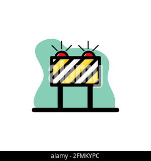 Barrier Traffic Light Conceptual Vector Illustration Design Icon eps10 Stock Vector