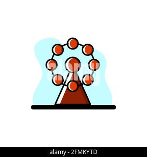 Ferris Wheel Conceptual Vector Icon Design Illustration eps10 Stock Vector