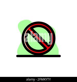 No Entry Sign Conceptual Vector Illustration Design Icon eps10 Stock Vector