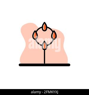 Ring of Fire Icon Conceptual Vector Illustration Design eps10 Stock Vector
