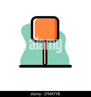 Square Street Sign Conceptual Vector Icon Illustration Design eps10 Stock Vector
