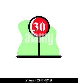 Speed Limit Conceptual Icon Vector Illustration Design eps10 Stock Vector