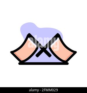 Two Flags Conceptual Icon Vector Design Illustration eps10 Stock Vector