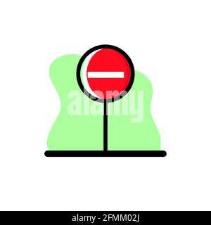 No Entry Conceptual Vector Icon Illustration Design eps10 Stock Vector