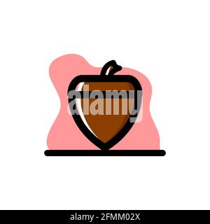 Conceptual Acorn Vector Illustration Design Icon eps10 Stock Vector