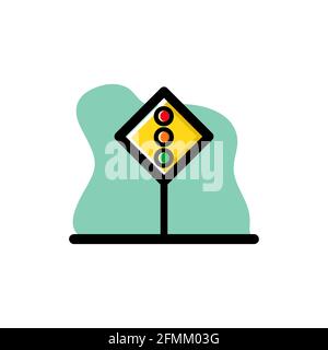 Traffic Light Sign Conceptual Vector Illustration Design Icon eps10 Stock Vector