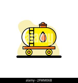 Oil Truck Icon Vector Conceptual Design Illustration eps10 Stock Vector