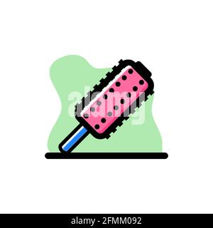 Roll Hair Comb Conceptual Vector Illustration Design Icon eps10 Stock Vector