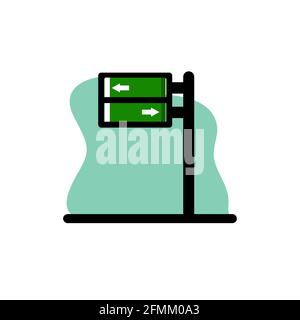 Conceptual Street Sign Signboard Icon Vector Illustration Design eps10 Stock Vector
