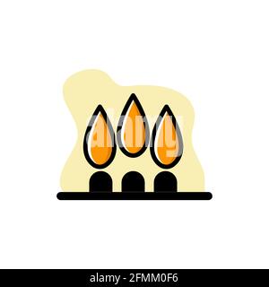Fossil Icon Oil Illustration Vector Design Icon eps10 Stock Vector