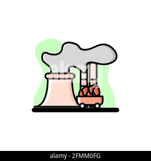 Nuclear Power Plant Icon Conceptual Vector Illustration Design eps10 Stock Vector