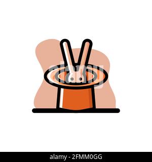 Magician Hat Conceptual Vector Illustration Design Icon eps10 Stock Vector