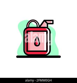 Gas Blood Bottle Vector Illustration Design Icon Conceptual eps10 Stock Vector