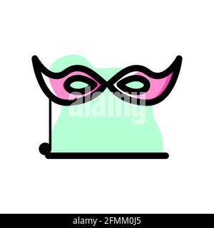 Beautiful Masquearade Conceptual Vector Illustration Design Icon eps10 Stock Vector