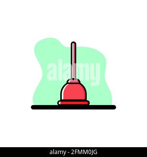 Toilet Plunger Conceptual Vector Icon Illustration Design eps10 great for any purposes Stock Vector