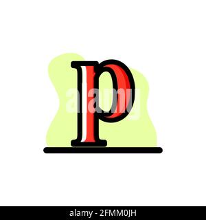 Letter P Conceptual Icon Vector Design Illustration eps10 Stock Vector