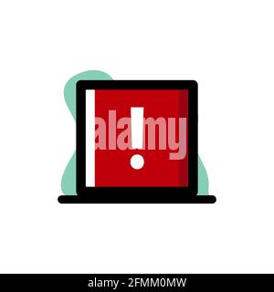 Square Attention Sign Conceptual Vector Icon Illustration Design eps10 Stock Vector