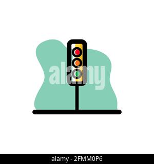 Street Traffic Light Symbol Icon Conceptual Vector Design eps10 Stock Vector