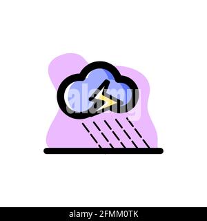 Storm Rain Weather Icon Conceptual Vector Illustration Design eps10 great for any purposes Stock Vector