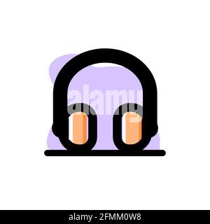Headphones Conceptual Icon Vector Illustration Design eps10 Stock Vector