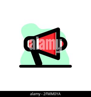 Red Megaphone Conceptual Vector Illustration Design Icon eps10 great for any purposes Stock Vector