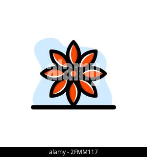Red Flower Conceptual Vector Illustration Design Icon eps10 great for any purposes Stock Vector