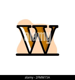 Conceptual Letter W Vector Illustration Icon Design eps10 Stock Vector