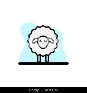 Sheep Conceptual Vector Icon Illustration Design eps10 great for any purposes Stock Vector